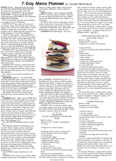 7 Day Menu Planner